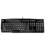 AZIO Retro Typewriter-Inspired Mechanical Keyboard Vintage Design w/Mode... - $126.29 CAD
