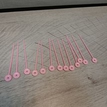 Vintage Unbranded Pink Plastic Hair Curler Roller Pins 3&quot; Set of 13 Preo... - $7.50