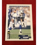 Larry Brown Cowboys 1995 Upper Deck Collector&#39;s Choice Post-Season Heroi... - $2.97