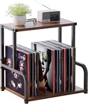 Record Holder Vintage Vinyl Storage Stand Rack Shelf Album 12 LP 33 RPM Holds 80 - £45.89 GBP