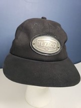 Vintage K-Products Metal Logo Texaco Adjustable Ball Cap Hat Black - £23.29 GBP