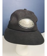 Vintage K-Products Metal Logo Texaco Adjustable Ball Cap Hat Black - £23.34 GBP