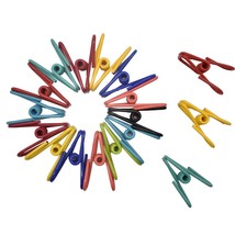 50 Pack Steel Wire Clip Utility Clips Colorful Vinyl-Coated Windproof Clothespin - £15.97 GBP