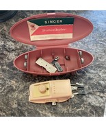 Singer Buttonholer 1960 No 489500 Or 489510 Pink Case &amp; Extras - $20.41 CAD