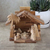 8 Pieces, Handmade Olive wood Nativity Set Made in The Holy land, Home Decor Nat - £46.94 GBP