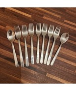 IKEA Fortnuft Stainless Steel Flatware 223 32 &amp; 224 58 Glossy Forks &amp; Sp... - £17.98 GBP