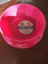 Round Pet Bowl &quot;Blessed &amp; Pet Obsessed&quot;Brand New-SHIPS N 24 HOURS - $12.75