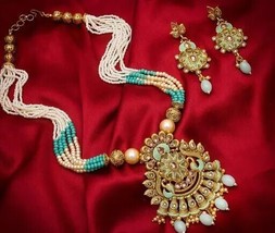 Contemporary Alloy Jewellery Set kundan jewelry set Temple Jewelry - $24.78