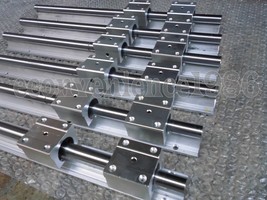 6 Pcs SBR12/16/20 Supported Linear Rail Shaft( 6 Rails ) With 12 Sbr Block - £101.94 GBP