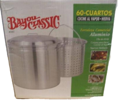 Bayou 4060 Classic Aluminum 60-Qt Stockpot w/Basket and Domed Vented Lid - $2,398.77 MXN