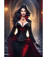 Curvy Vampire Ai Digital Image Picture Photo Wallpaper Trading Card Post... - £1.54 GBP