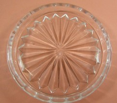6 Vintage Glass Coasters Clear Starburst 51822 - $19.80