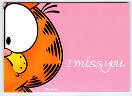 Garfield Cat Postcard I Miss You Jim Davis 1978 Orange Tabby Kitten Cartoon NOS - £6.00 GBP