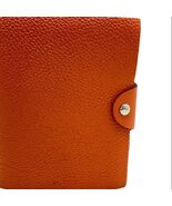 HERMES Ulysse PM Togo Leather Notebook Cover Orange w/Paperwork - $300.00