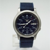 Seiko 5 SNK807 Military Matte Men&#39;s Blue Field Pilot Automatic Watch 7S26-02J0 - $98.00