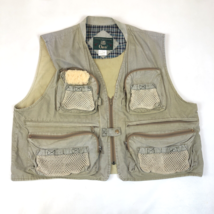Vintage Orvis Fly Fishing Vest Zip front Pockets 100% Cotton Hong Kong S... - $49.49