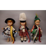 SET OF 3 GINNY Dolls GERMANY Scotland AUSTRIAN Traditional COSTUME Ribbons - £70.39 GBP