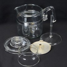 Pyrex 7759 Percolator Glass 9 Cup Flameware Stovetop Complete Vintage - $156.79