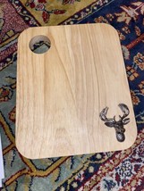 Cutting Board 10”x8” Raised Deer Head Hunting Camp Kitchen hunter Pewter Buck - £27.66 GBP