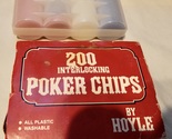 Poker Chips By Hoyle Plastic &amp; Washable Used Old Set 278V - $9.49