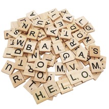 300 Pcs Scrabble Letters, Wood Scrabble Tiles For Crafts Making Crossword Game - £11.71 GBP