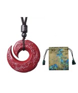  Feng Shui Necklace Red Cinnabar Zhu Sha Pendant Chinese Necklace  - $43.76 CAD