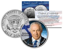 Benjamin Netanyahu * Israel Prime Minister * Colorized Jfk Half Dollar U.S. Coin - £6.87 GBP
