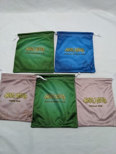 Lot Of (5) Santa Maria Board Game Promo Drawstring Tile Bags - $17.11