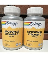 2 Solaray Liposomal Vitamin C 500 mg 100 VegCap Exp 1/2025, 200 Capsules... - £37.21 GBP