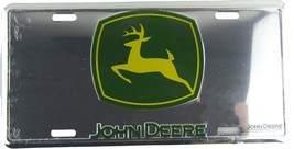 John Deere Green and Silver Steel Reflective Look 6&quot;x12&quot; License Plate Sign - £9.03 GBP