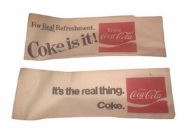 Coca Cola Vintage 1980’s Paper Hats “Coke Is It” &amp; “Its The Real Thing” Set Of 2 - £17.42 GBP