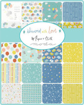 Moda Delivered With Love Layer Cake 25130LC 42 10&quot;x10&quot; Squares By Paper &amp; Cloth - £32.13 GBP