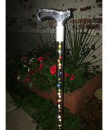 LED lighted walking cane acrylic lucite elegant designer changeable roses - $84.60