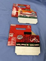 Lot Of 2 - 1994 &amp; 2000 Super Bowl Coke Coca-Cola Vintage 6 Pack Carriers - £7.85 GBP