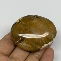 72.8g, 2.2&quot;x1.8&quot;x0.8&quot;, Yellow Ocean Jasper Palm-Stone @Madagascar, B18157 - £4.71 GBP