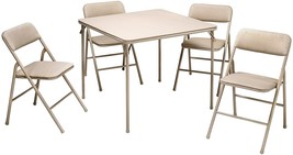 COSCO 5 Piece, Tan Folding Table and Chair Set. - $275.99