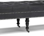 Henley 50 Inch Wide Traditional Rectangle Tufted Ottoman Bench In Distre... - $448.99