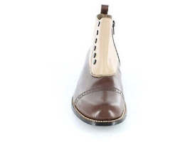 Men Stacy Adams High Top Boot Madison Biscuit Toe Brown Taupe Side Zip 00026-249 image 3