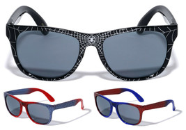 Kids Youth Boys Square Superhero Spider Web Comic Book Sunglasses Classic Casual - £7.15 GBP