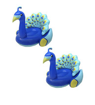 Giant Inflatable Peacock Swimming Pool Float with Backrest (2-Pack) (a) - $247.49