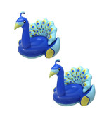 Giant Inflatable Peacock Swimming Pool Float with Backrest (2-Pack) (a) - £193.60 GBP