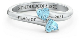 Personalized College Class Ring,School Ring,College Graduation Ring - £127.89 GBP