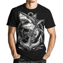 Faiwvhe Men's Creative Shark Graphic T-Shirt Black 2XL Size 2XL - $237.58 MXN Faiwvhe Men's Creative Shark Graphic T-Shirt Black 2XL Size 2XL - $237.58 MXN