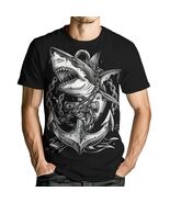 Faiwvhe Men's Creative Shark Graphic T-Shirt Black 2XL Size 2XL - €11,08 EUR Faiwvhe Men's Creative Shark Graphic T-Shirt Black 2XL Size 2XL - €11,08 EUR