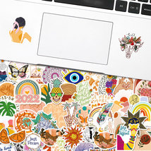 100pcs Boho Vinyl Decorative Stickers for Laptop Water Bottle Scrapbook Gift - £7.65 GBP