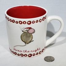 Magenta &#39;Twas the Night Mouse Christmas Red White 20 oz Oversized Mug EUC - $14.95
