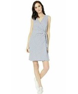 Tribal Gingham Sleeveless Wrap Dress, Women&#39;s Size L, True Blue - $40.72 CAD