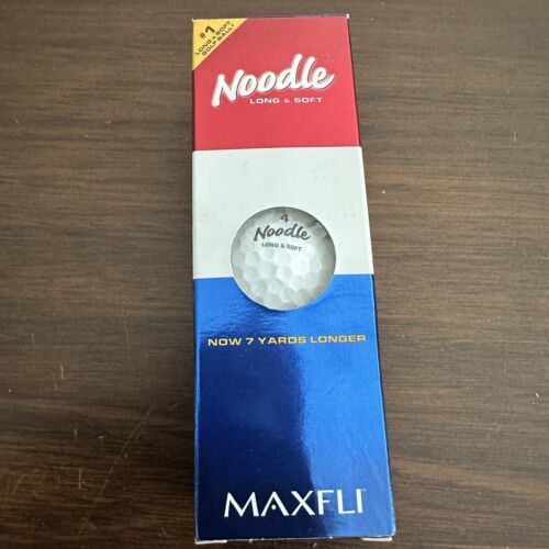 MAXFLI Noodle Long & Soft 4 Golf Balls Division Of Taylor Made 3 Pack White 2003 - $12.99