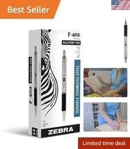 Comfortable Grip Retractable Ballpoint Pen Set - 12 Black Ink Writing Tools - $850.02 MXN