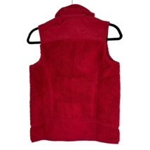 PATAGONIA Womens Small Deep Pile Fleece Vest Red Natural Classic Retro F... - £69.68 GBP